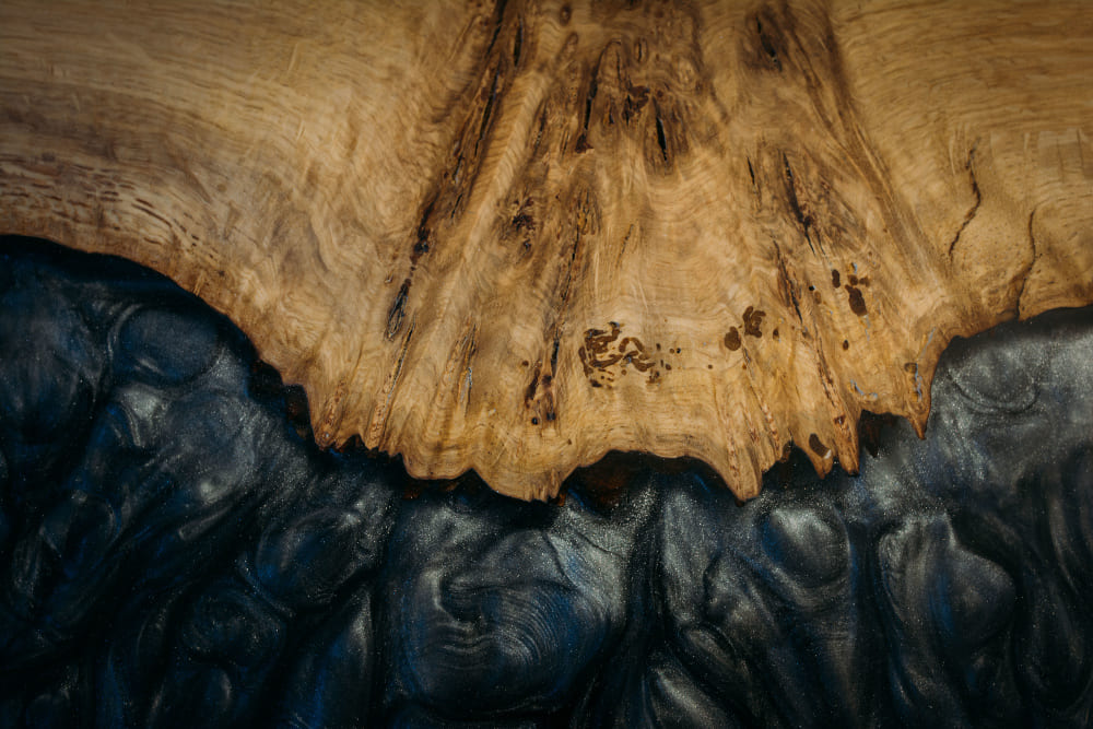 hout met epoxy